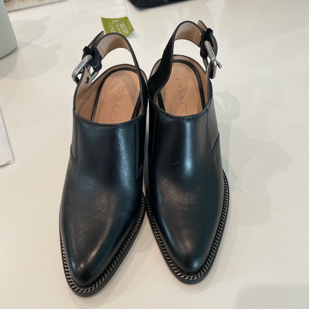Coach leather heels for sale
